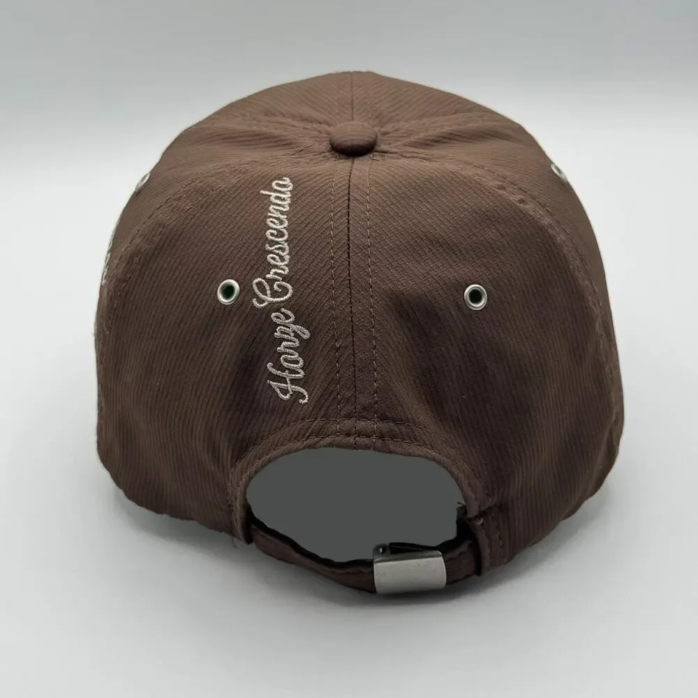 Cresc HZ Crescendo Equestrian Heritage Brown Quilted Strapback Hat Cap